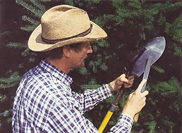 Sharpen your shovel to improve its soil-turning abilities.